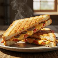 Mushroom Cheese Chilli Grilled Sandwich (3 Slice)