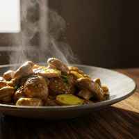 Mushroom Ginger Dry / Gravy