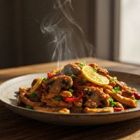 Mushroom Lemon Chilli Dry / Gravy