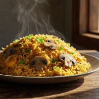 Mushroom Manchurian Fried Rice