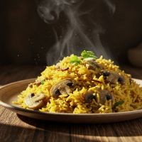 Mushroom Pulav (Full)