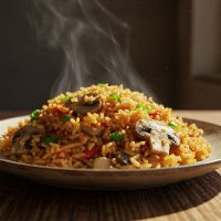 Mushroom Schezwan Fried Rice