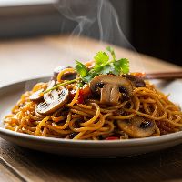 Mushroom Sezwan Noodles