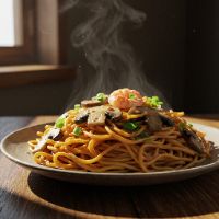 Mushroom Singapore Noodles