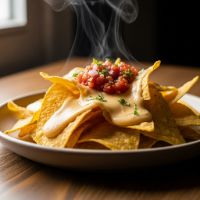 Nachos with Cheesy & Salsa Sauce