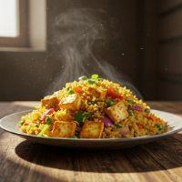 Paneer Burnt Garlic Fried Rice (Half)