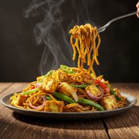 Paneer Burnt Garlic Noodles (Half)