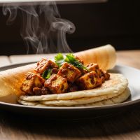 Paneer Ghee Roast With Neer Dosa