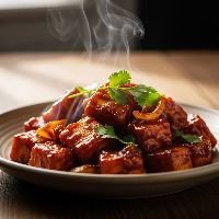 Paneer In Schezwan Sweet Garlic