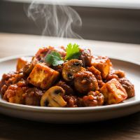 Paneer Mushroom Chilly