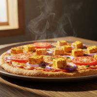 Paneer Tomato Onion Pizza