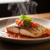 Pan Grilled In Red Paprika Sauce (Veg)