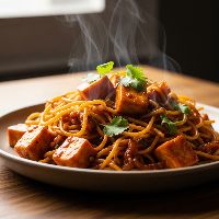 Panner Sezwan Noodles With Greavy