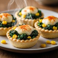 Paprika Spinach Corn Cheese Tarts