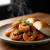 Prawns Balchao with Pav & Salad