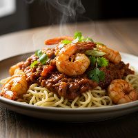 Prawns Chopper Noodles & Gravy