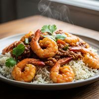 Prawns Chopper Rice & Gravy