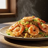 Prawns Garlic Fried Rice / Noodles