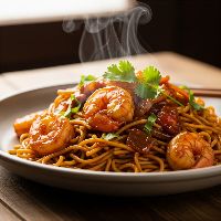 Prawns Manchurian Noodles & Gravy