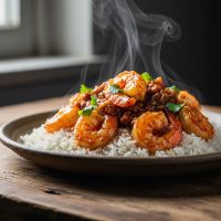 Prawns Manchurian Rice