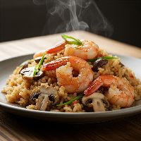 Prawns Mushroom Rice
