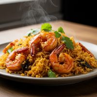 Prawns Tikka Tawa Pulav