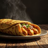 Reshmi Paratha Chicken Shawarma