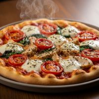 Rustic Roasted Margherita Pizza (Veg.)