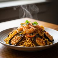 Seafood Singaporean Noodles