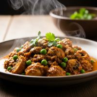 Shabnam Curry (Mushroom 'N' Green Peas)