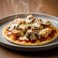 Small Chicken Mushroom Cheese Pizza