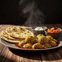 Suka Bombil + 2 Chapati or 1 Bhakari