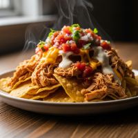 Super-Loaded Nachos (Veg.)