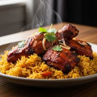 Tandoori Chicken With Tandoori Rice (Small)