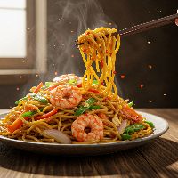 Triple Schezwan Fried Noodles