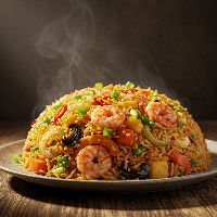 Triple Schezwan Fried Rice (Veg.)