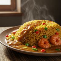 Triple Schezwan Fried Rice With Gravy