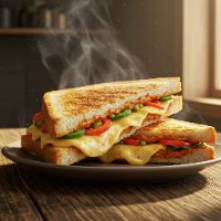 Veg. Cheese Junglee Grilled Sandwich (3 Slice)