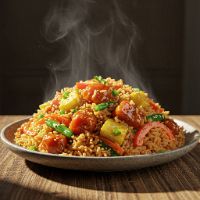 Veg. Combination Hong Kong Rice (Half)