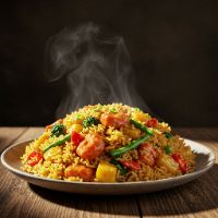 Veg. Combination Singapore Rice (Half)