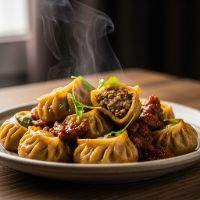 Veg. Butter Momos (8 Pcs.)