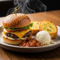 Veg. Cheese Burger Meal (1 Person)