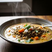 Vegetable Coconut Lentil Soup