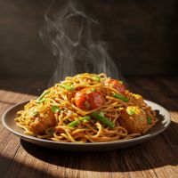 Veg. Manchurian Noodles (Full)