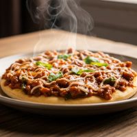 Veg. Manchurian Noodles Cheese Pizza (7 Inch)