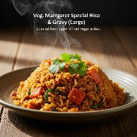 Veg. Marrgaret Special Rice & Gravy (Half)
