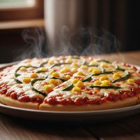 Veg. Schez. Cheese Corn Pizza (7 Inch)