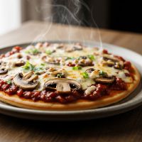 Veg. Schez. Mushroom Cheese Pizza (7 Inch)