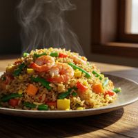 Veg. Singapore Fried Rice