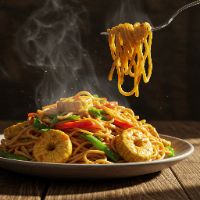 Veg. Triple Schezwan Noodles (Full)